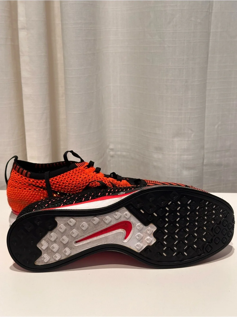 Nike Flyknit Running Shoes - Orange & Black